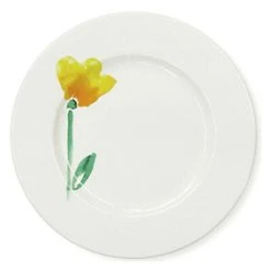 Dibbern Teller 28 Cm Impression Blume Gelb Flach